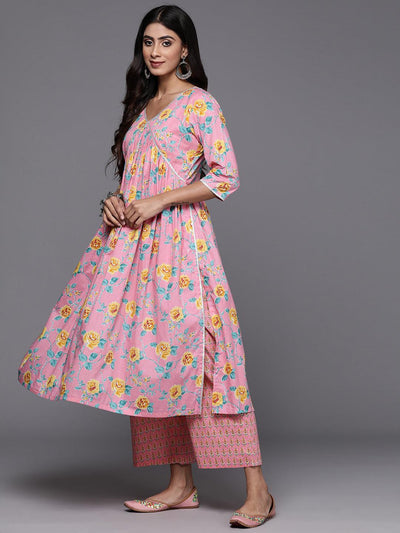 fashioto women's cotton anarkali kurti with palazzo pant set at Best Price  ₹ 549 with many options Only in India at MartAvenue.com - Mart Avenue -  MartAvenue